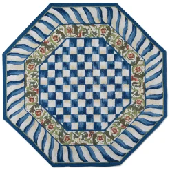 MacKenzie-Childs Truly Royal Check Rug - 6' Octagon Rug| Rugs