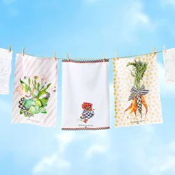 MacKenzie-Childs Tulip Tea Kettle Dish Towel| Spring|Kitchen & Table Linens