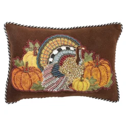 MacKenzie-Childs Turkey Day Lumbar Pillow| The Fall Shop|Pillows, Throws, & Cushions