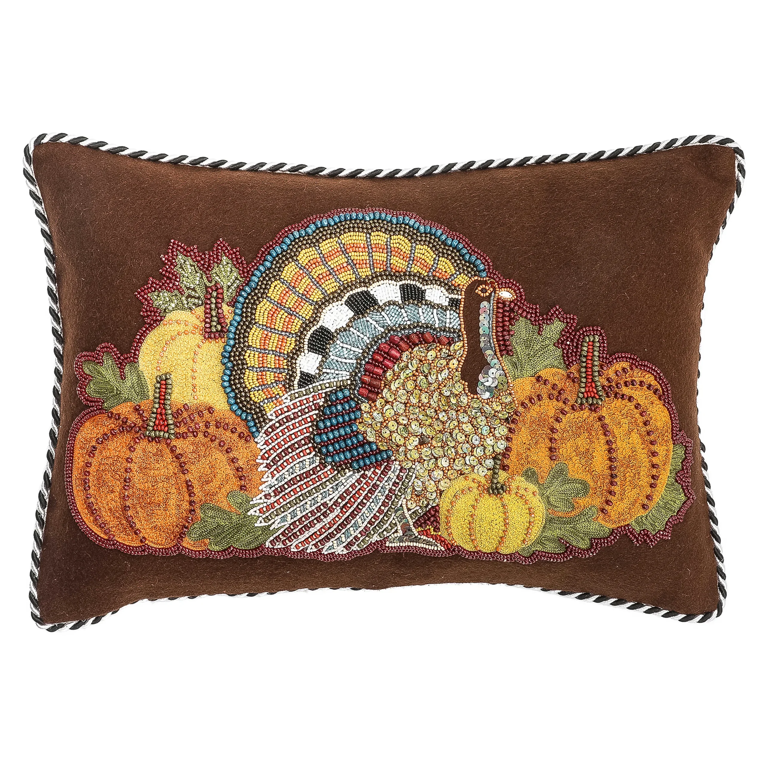 MacKenzie-Childs Turkey Day Lumbar Pillow| The Fall Shop|Pillows, Throws, & Cushions
