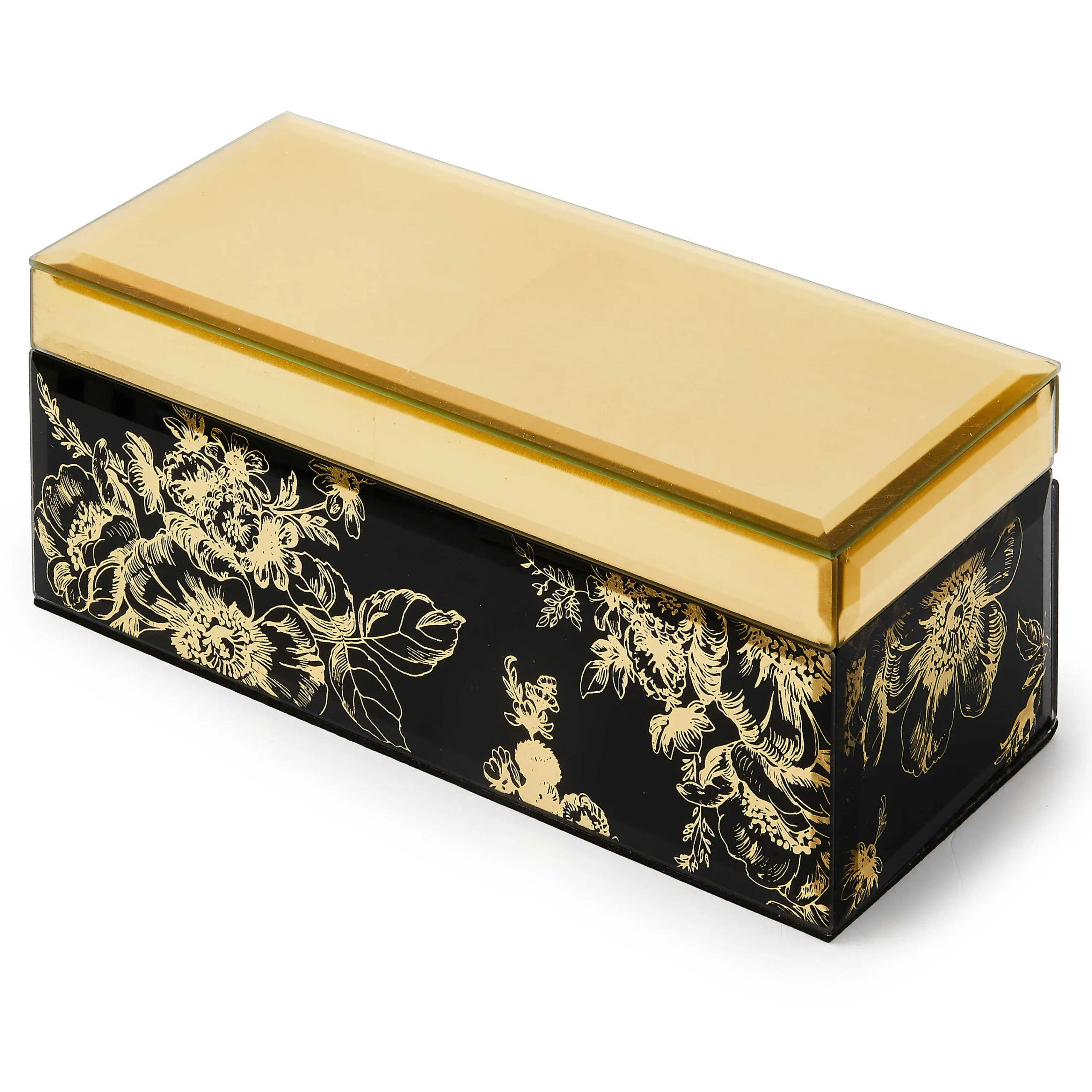 MacKenzie-Childs Twilight Toile Decorative Box with Gold Hinged Lid| Room Accents