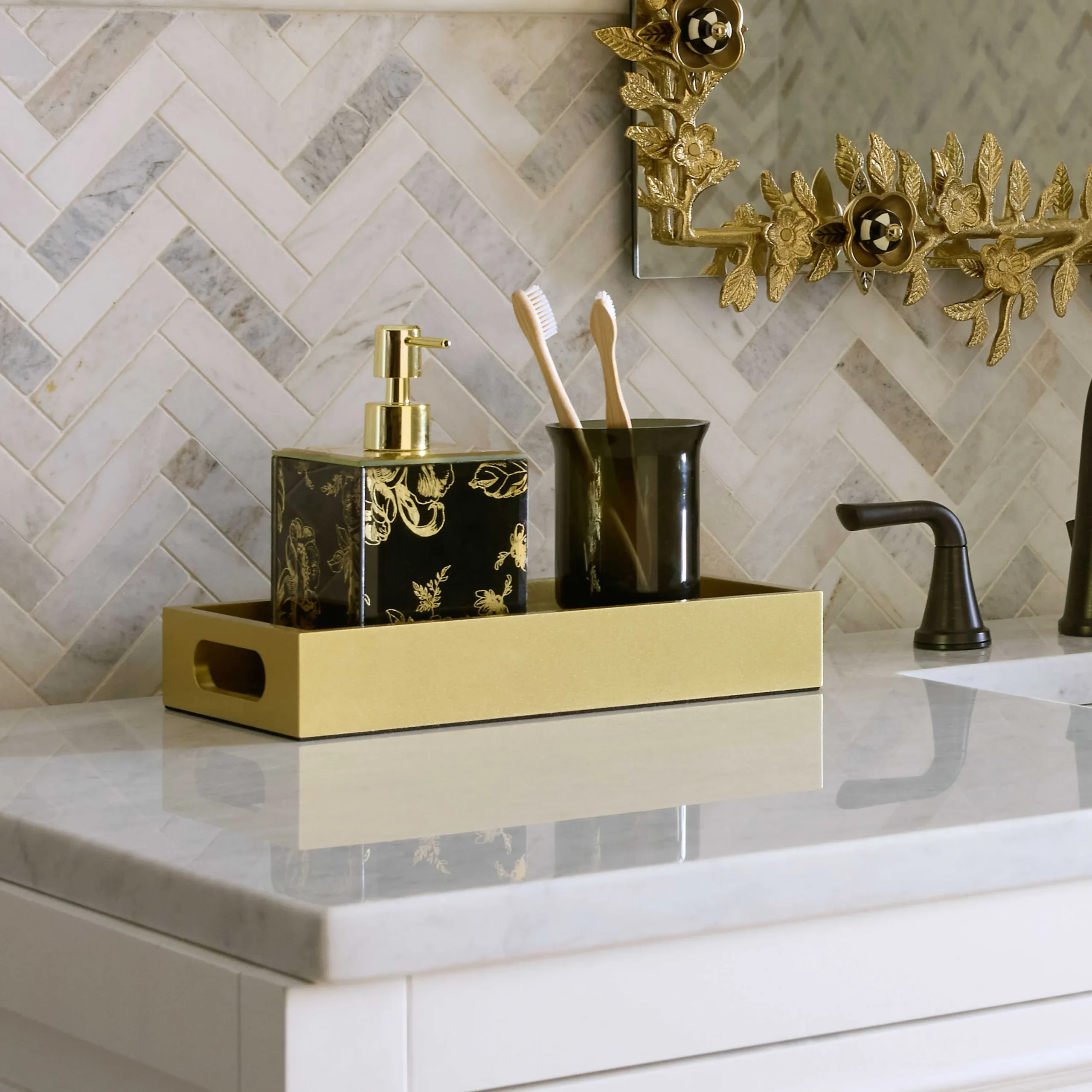 MacKenzie-Childs Twilight Toile Vanity Tray| Room Accents