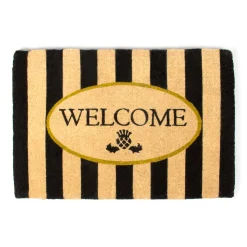MacKenzie-Childs Welcome Awning Stripe Entrance Mat| Rugs