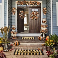 MacKenzie-Childs Welcome Awning Stripe Entrance Mat| Rugs