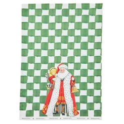 MacKenzie-Childs Westminster Santa Dish Towel| Holiday|Kitchen & Table Linens