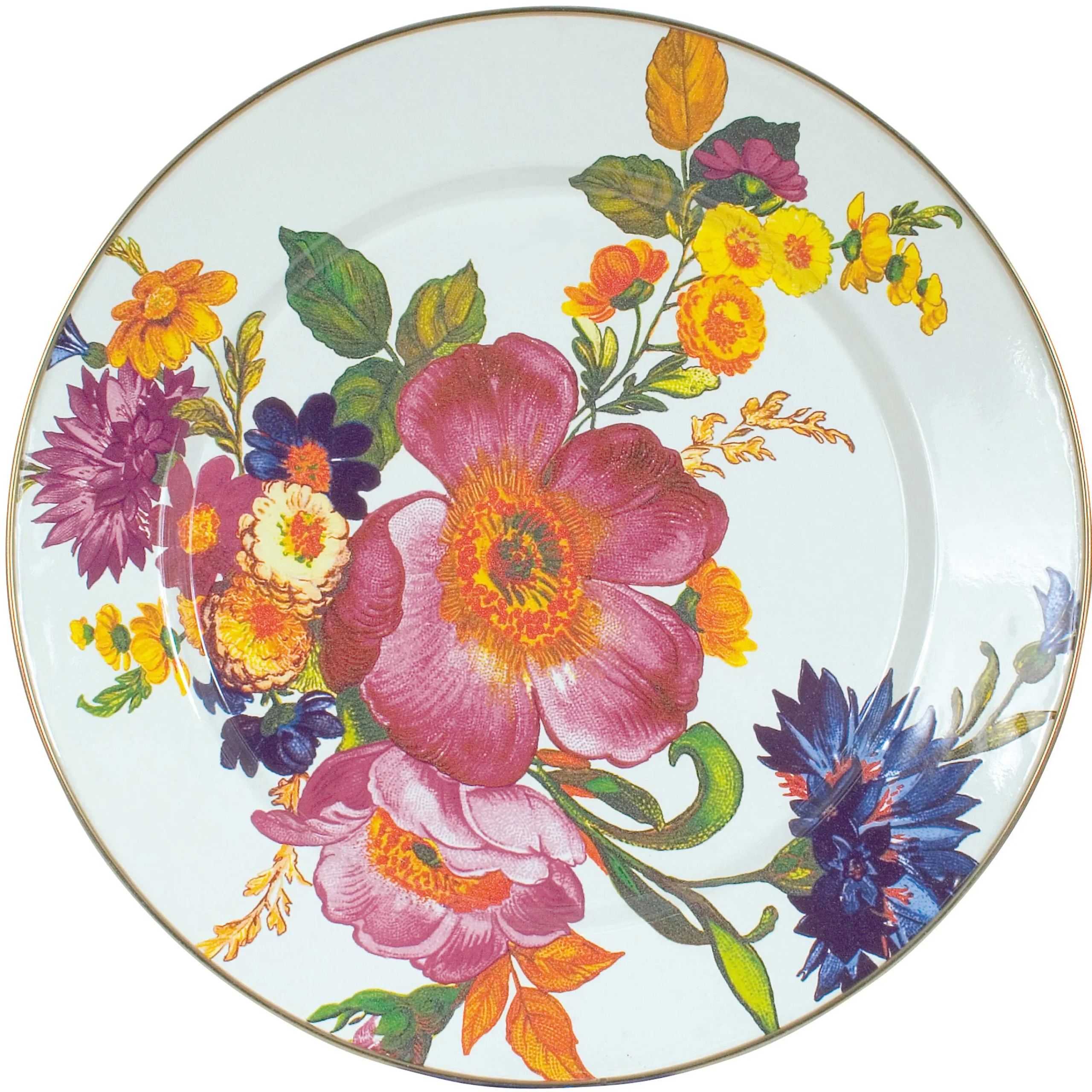 MacKenzie-Childs White Flower Market Charger/Plate| Dinnerware & Flatware