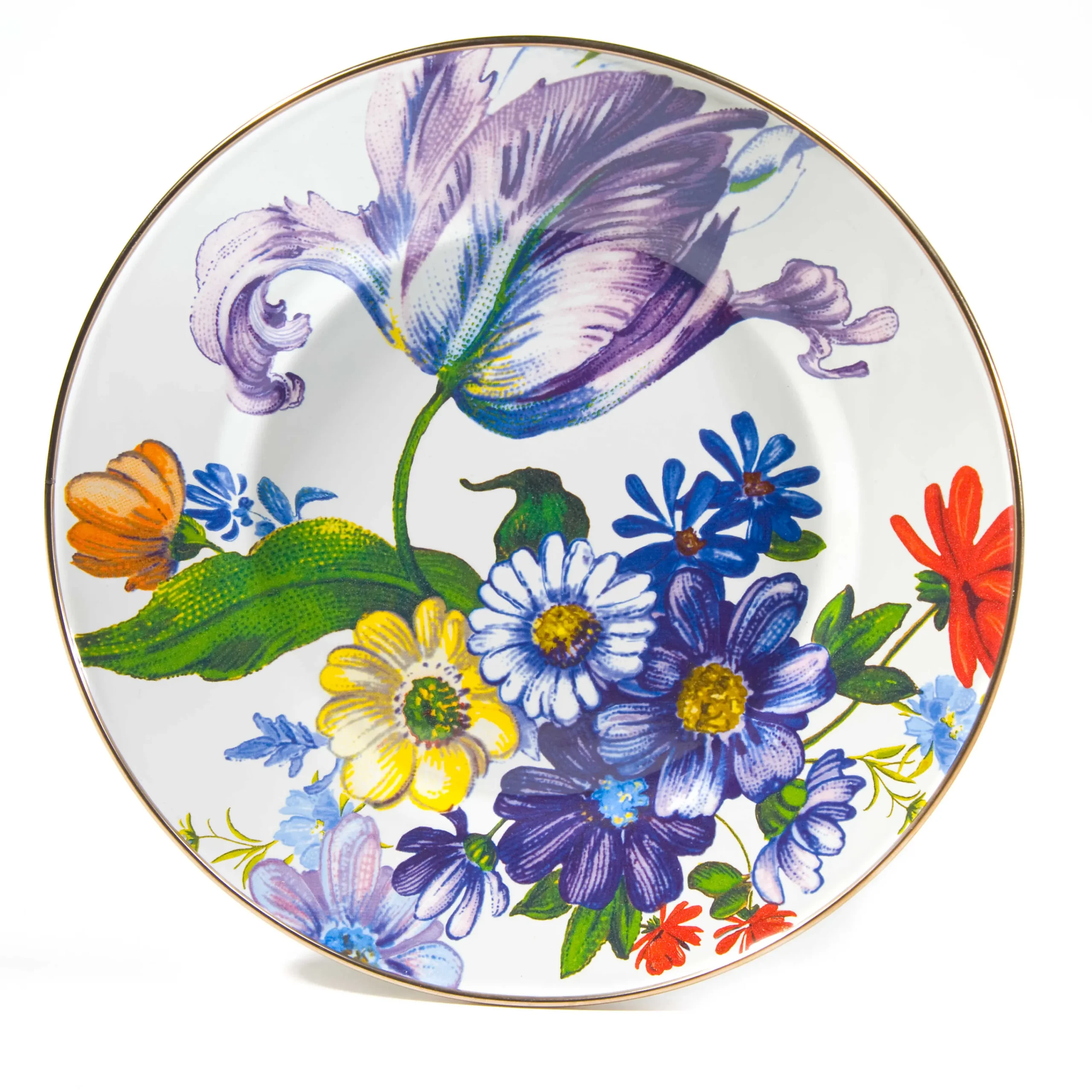 MacKenzie-Childs White Flower Market Dinner Plate| Dinnerware & Flatware