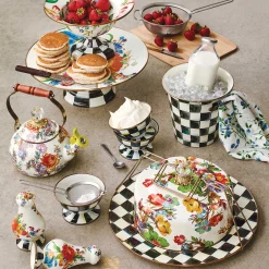 MacKenzie-Childs White Flower Market Large Salt  Pepper Shakers| Table Accessories|Serveware