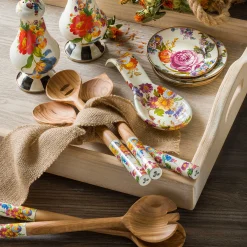 MacKenzie-Childs White Flower Market Large Salt Pepper Shakers| Table Accessories|Serveware