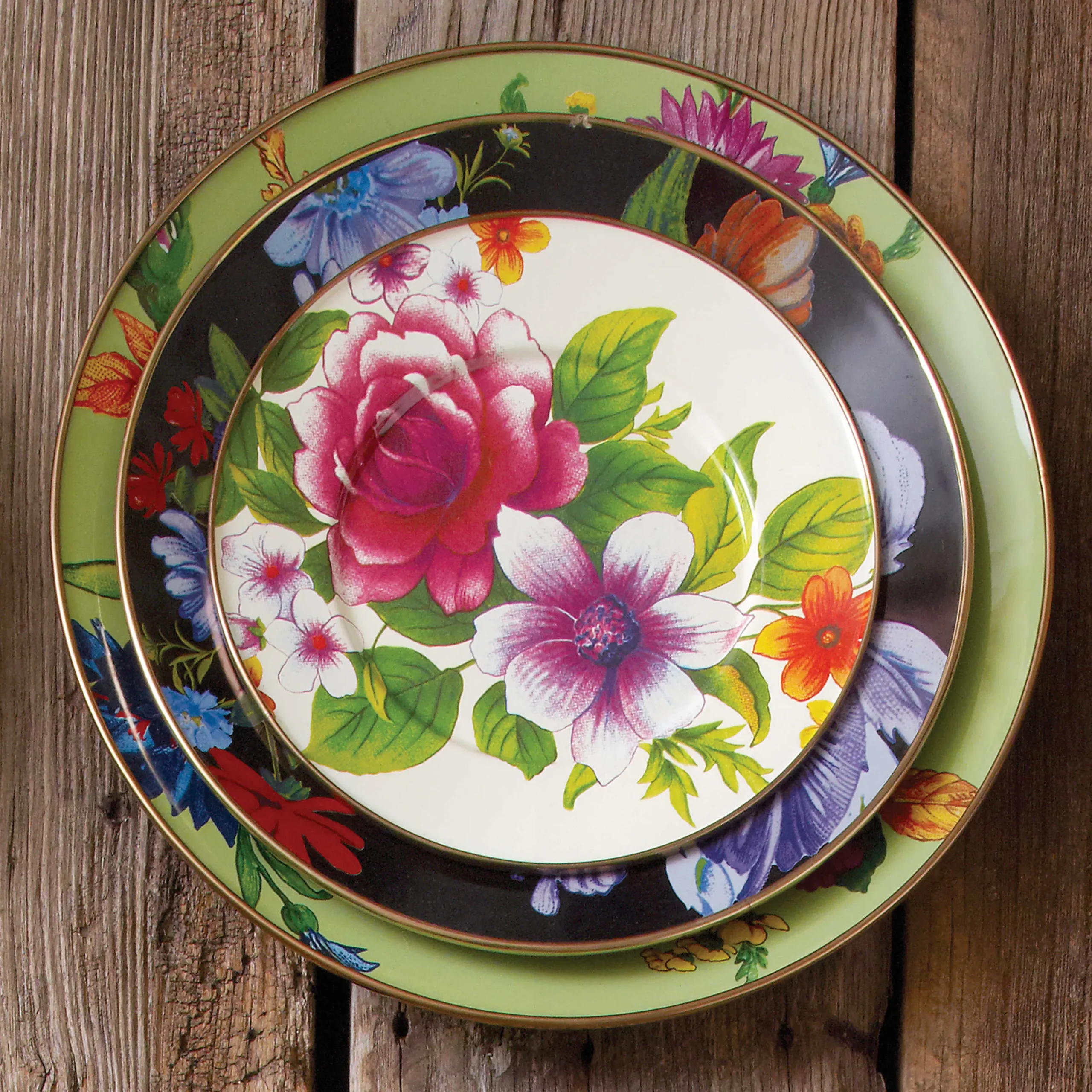 MacKenzie-Childs White Flower Market Salad/Dessert Plate| Dinnerware & Flatware