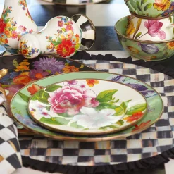 MacKenzie-Childs White Flower Market Salad/Dessert Plate| Dinnerware & Flatware