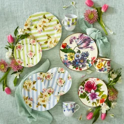MacKenzie-Childs White Flower Market Salad/Dessert Plate| Dinnerware & Flatware
