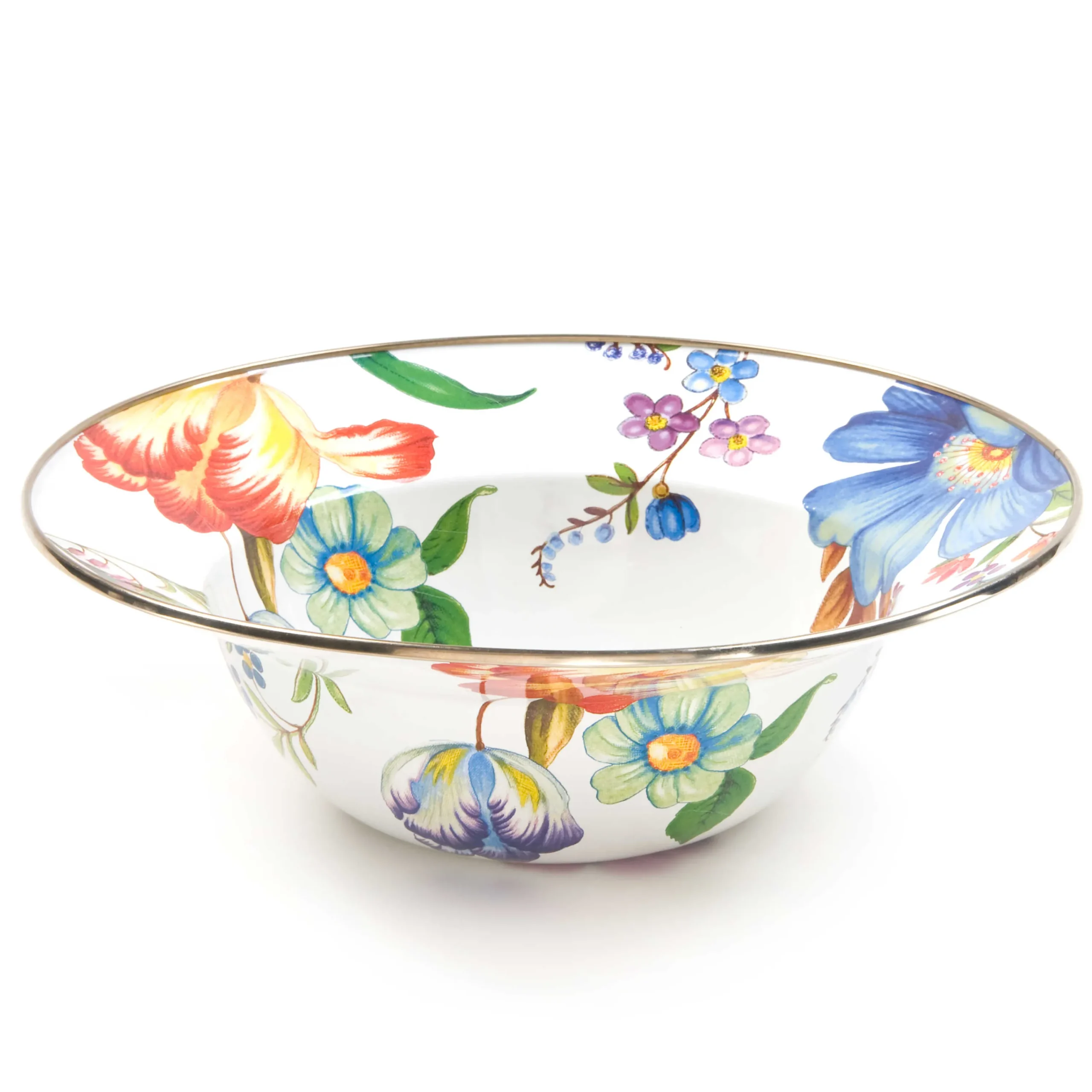 MacKenzie-Childs White Flower Market Serving Bowl| Serveware