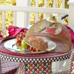 MacKenzie-Childs White Flower Market Serving Platter| Bar Entertaining|Serveware