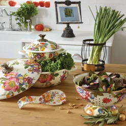 MacKenzie-Childs White Flower Market Spoon Rest| Kitchen Utensils & Tools