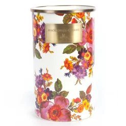 MacKenzie-Childs White Flower Market Utensil Holder| Kitchen Storage & Organization