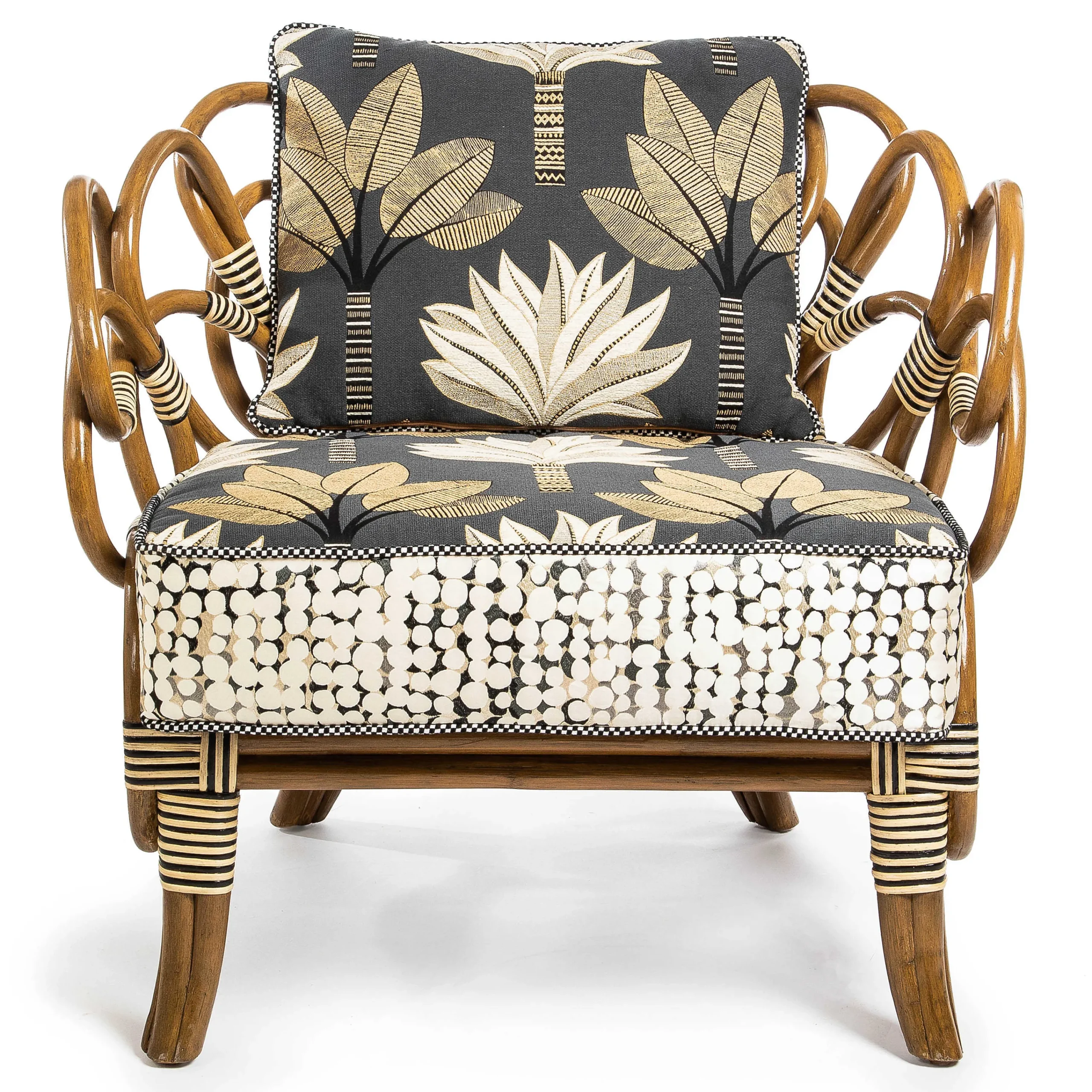MacKenzie-Childs Wild Indoors Rattan Chair| Living Room