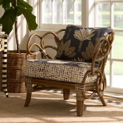 MacKenzie-Childs Wild Indoors Rattan Chair| Living Room