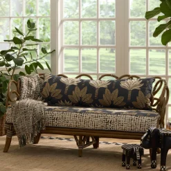 MacKenzie-Childs Wild Indoors Rattan Loveseat| Living Room