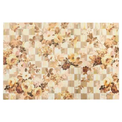 MacKenzie-Childs Wild Rose Floral Check 2' x 3' Floor Mat| Rugs
