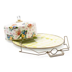 MacKenzie-Childs Wildflowers Pink Cake Carrier| Serveware