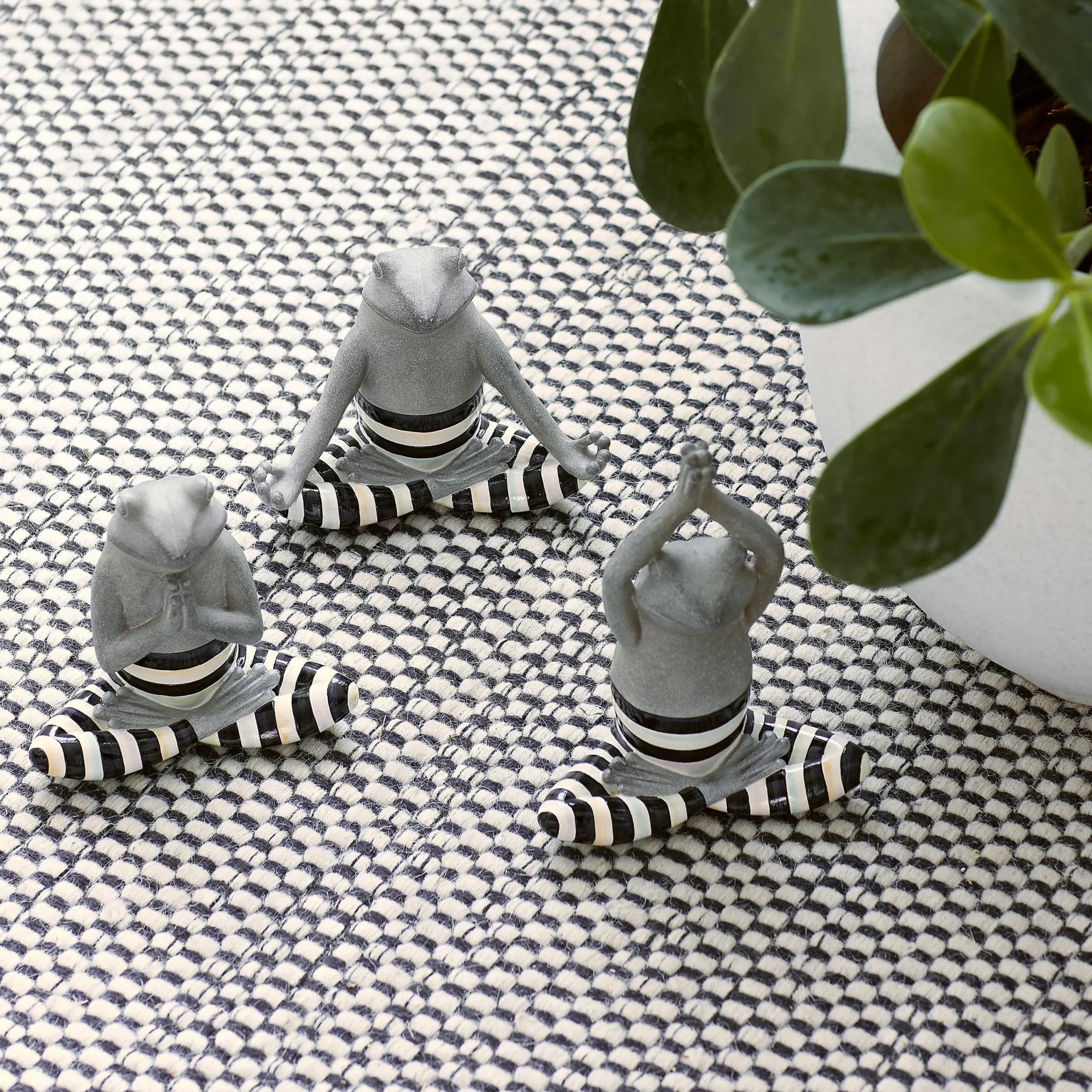MacKenzie-Childs Yoga Frogs, Set of 3| Room Accents