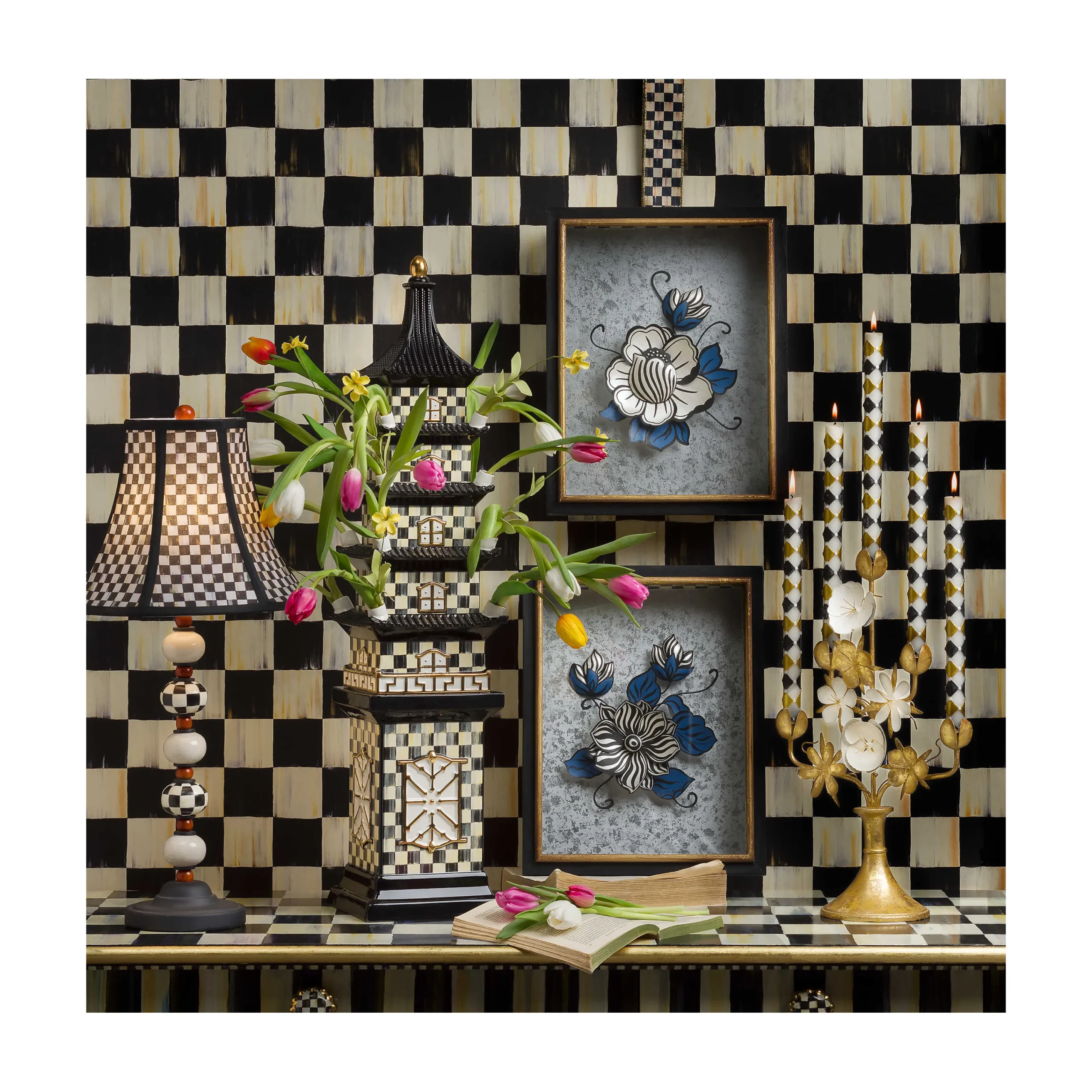 MacKenzie-Childs Yo-Yo Table Lamp| Room Accents|Lighting