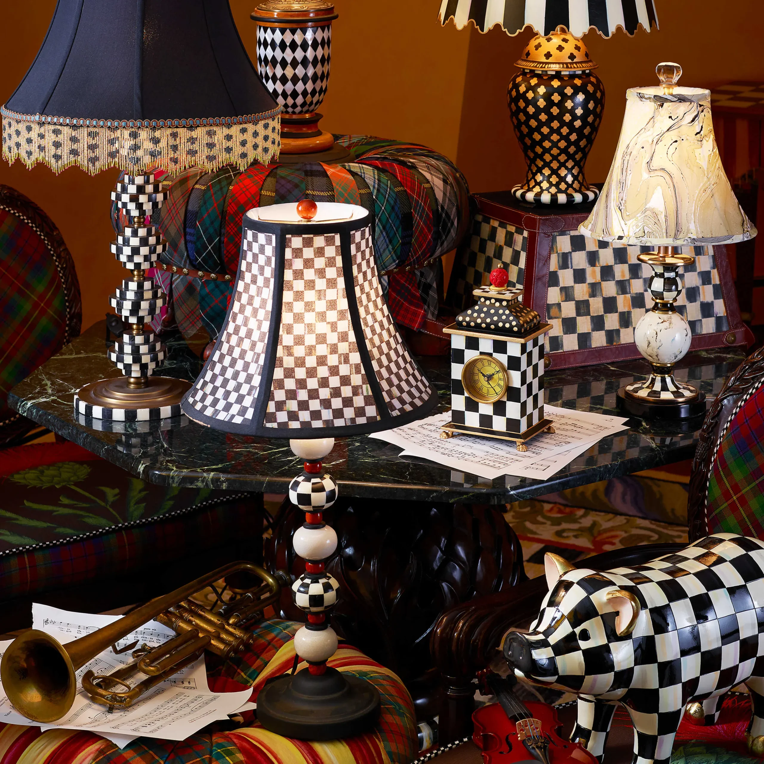 MacKenzie-Childs Yo-Yo Table Lamp| Room Accents|Lighting