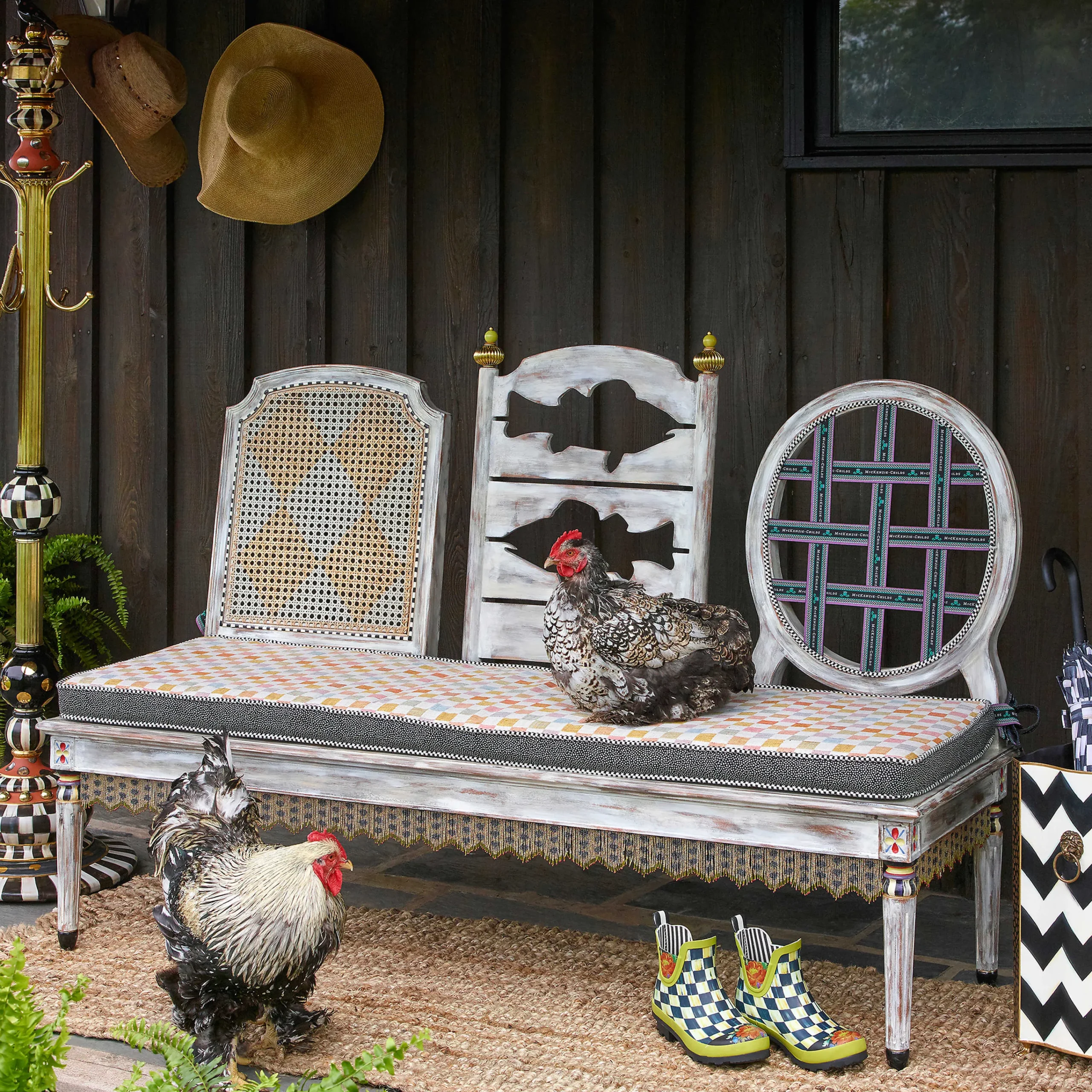 MacKenzie-Childs Zig Zag Umbrella Stand| Room Accents