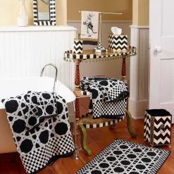 MacKenzie-Childs Zig Zag Waste Bin| Bath & Bath Accessories|Room Accents